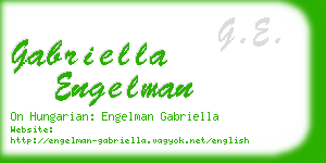 gabriella engelman business card